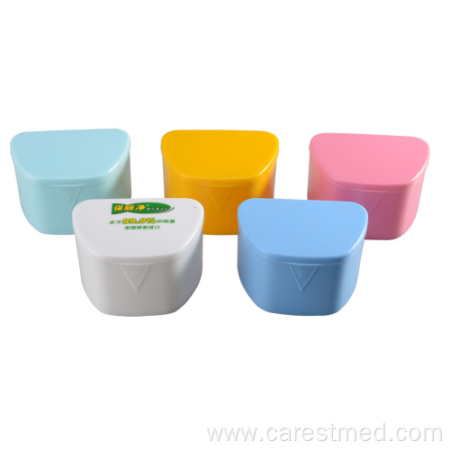 Plastic Colourful Denture Box Medical grade